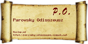Parovsky Odisszeusz névjegykártya